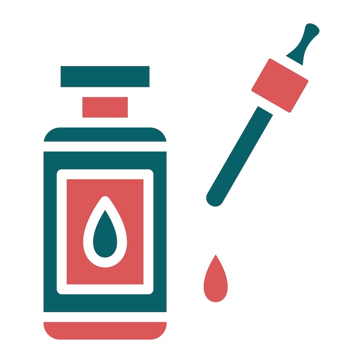 Vector estilo del icono del suero
