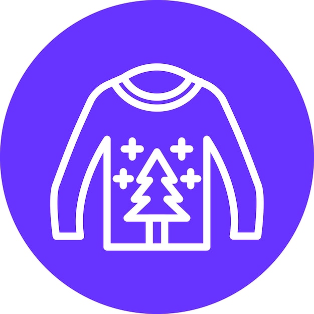 Estilo del icono del suéter de diseño vectorial