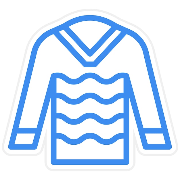 Estilo del icono del suéter de diseño vectorial