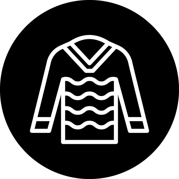 Estilo del icono del suéter de diseño vectorial