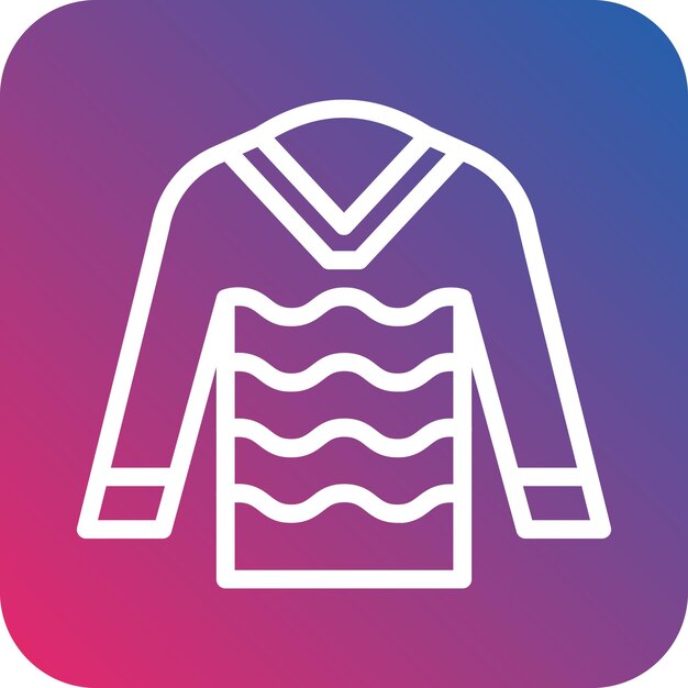 Estilo del icono del suéter de diseño vectorial