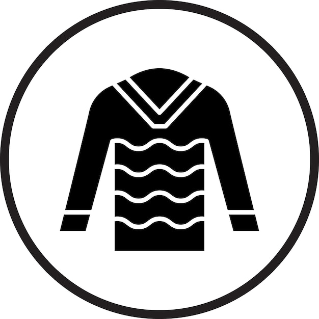 Estilo del icono del suéter de diseño vectorial