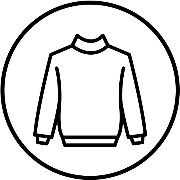Estilo del icono del suéter de diseño vectorial
