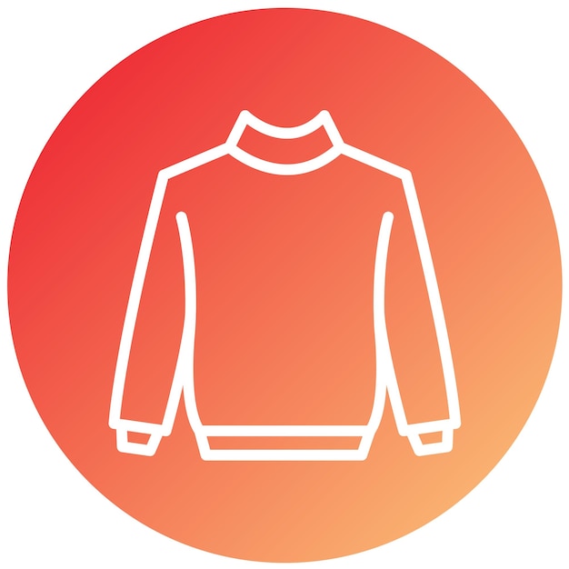 Estilo del icono del suéter de diseño vectorial