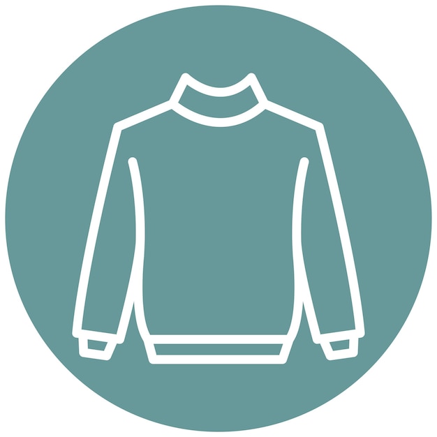 Estilo del icono del suéter de diseño vectorial
