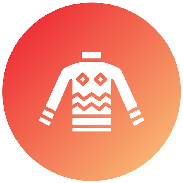 Estilo del icono del suéter de diseño vectorial