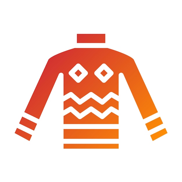 Estilo del icono del suéter de diseño vectorial
