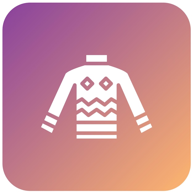 Estilo del icono del suéter de diseño vectorial