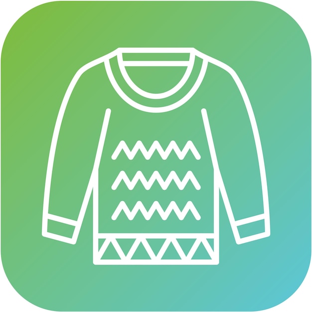 Estilo del icono del suéter de diseño vectorial