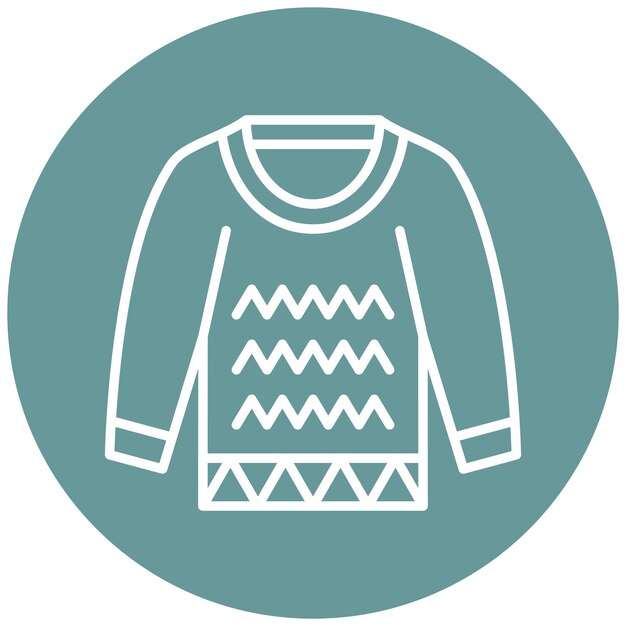 Estilo del icono del suéter de diseño vectorial