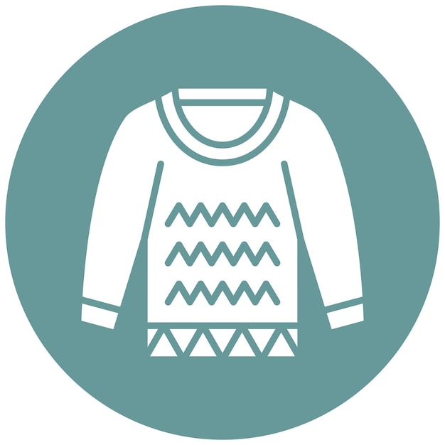 Estilo del icono del suéter de diseño vectorial