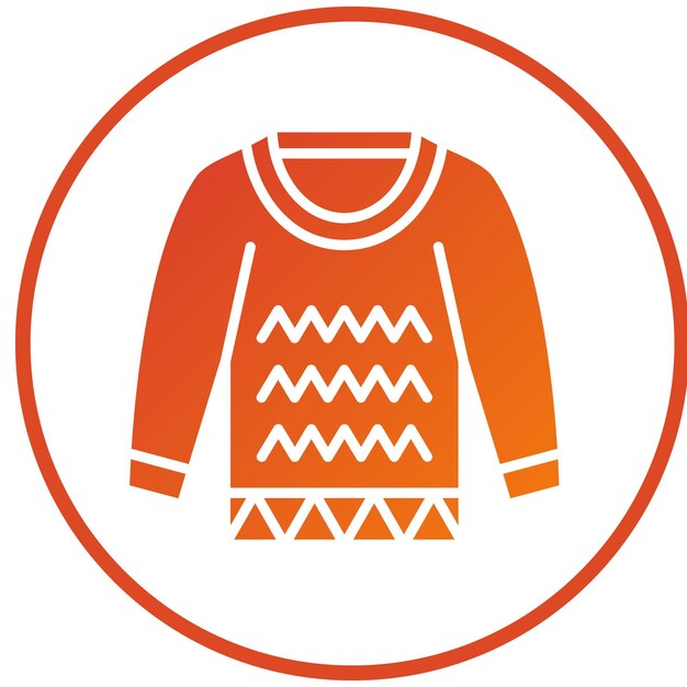 Estilo del icono del suéter de diseño vectorial