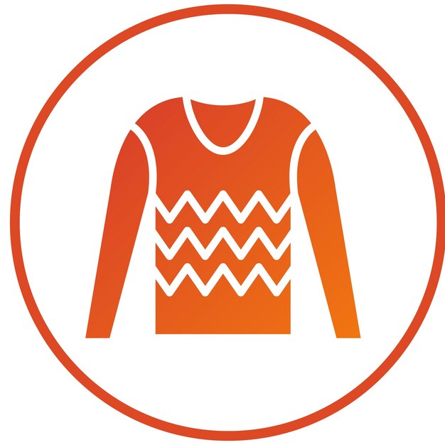 Estilo del icono del suéter de diseño vectorial