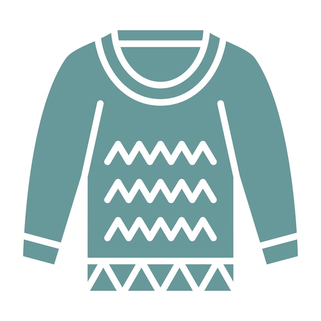 Estilo del icono del suéter de diseño vectorial