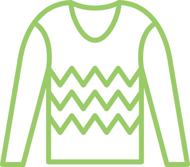 Estilo del icono del suéter de diseño vectorial