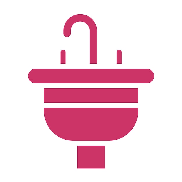 Estilo del icono del sumidero de diseño vectorial