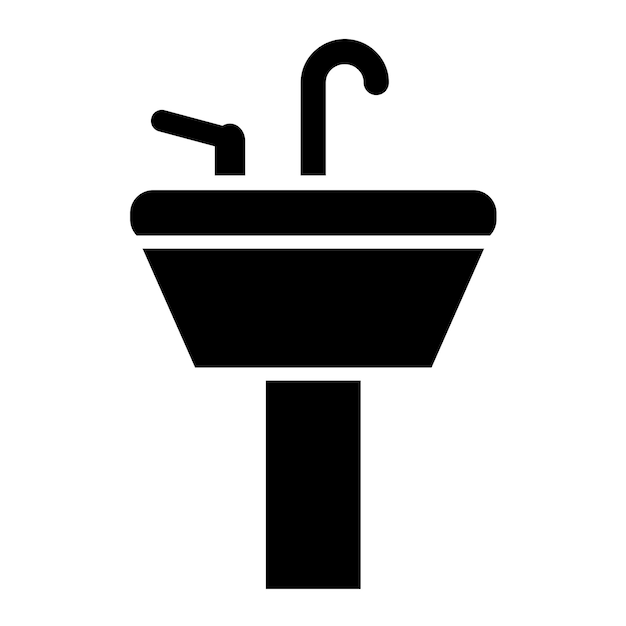 Estilo del icono del sumidero de diseño vectorial
