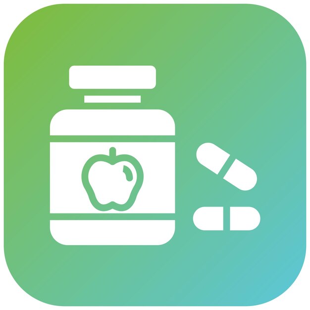 Estilo del icono del suplemento de diseño vectorial