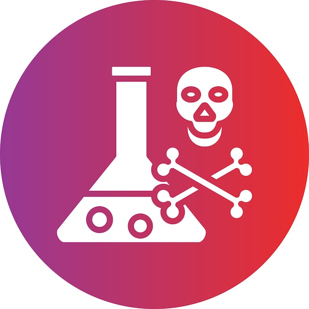 Estilo del icono de las sustancias químicas venenosas