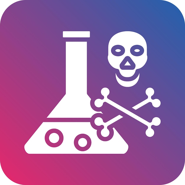 Estilo del icono de las sustancias químicas venenosas