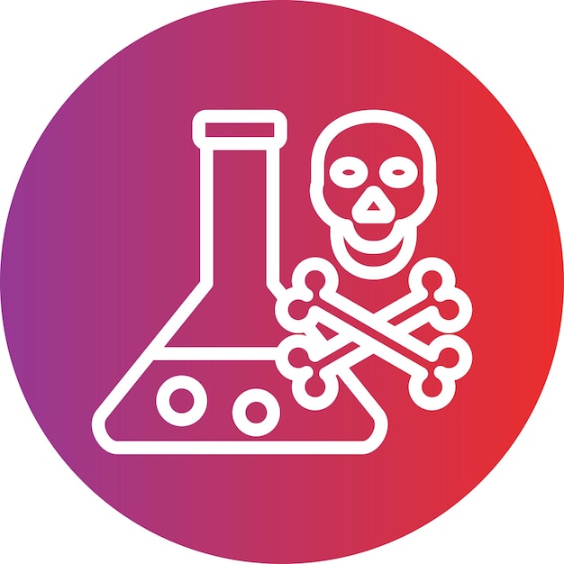 Estilo del icono de las sustancias químicas venenosas