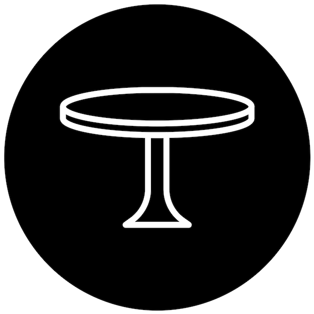 Estilo del icono de la tabla de acento de diseño vectorial