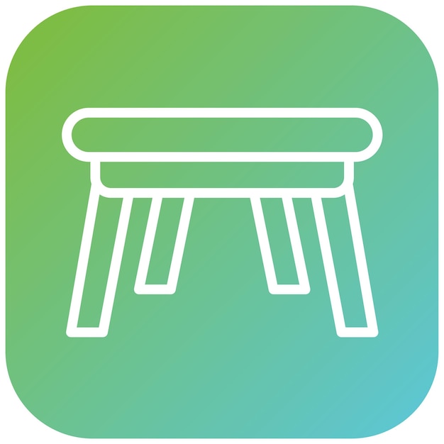 Estilo del icono de la tabla de acento de diseño vectorial