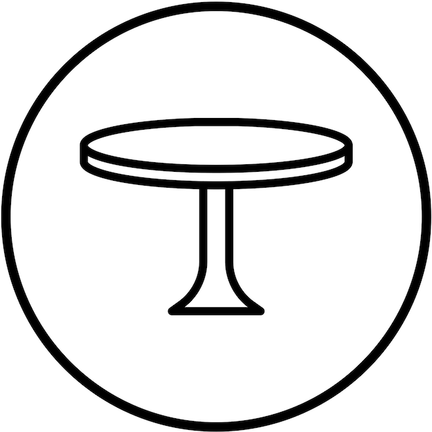 Estilo del icono de la tabla de acento de diseño vectorial