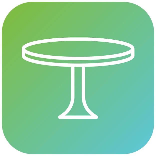 Estilo del icono de la tabla de acento de diseño vectorial
