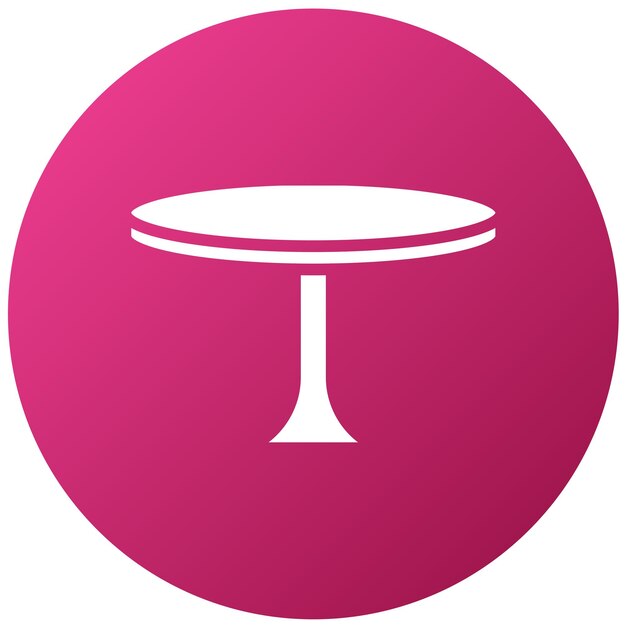 Estilo del icono de la tabla de acento de diseño vectorial