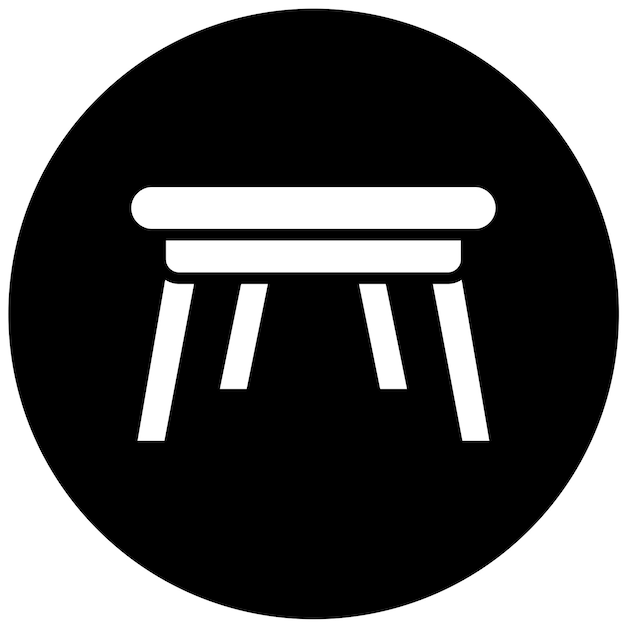 Estilo del icono de la tabla de acento de diseño vectorial