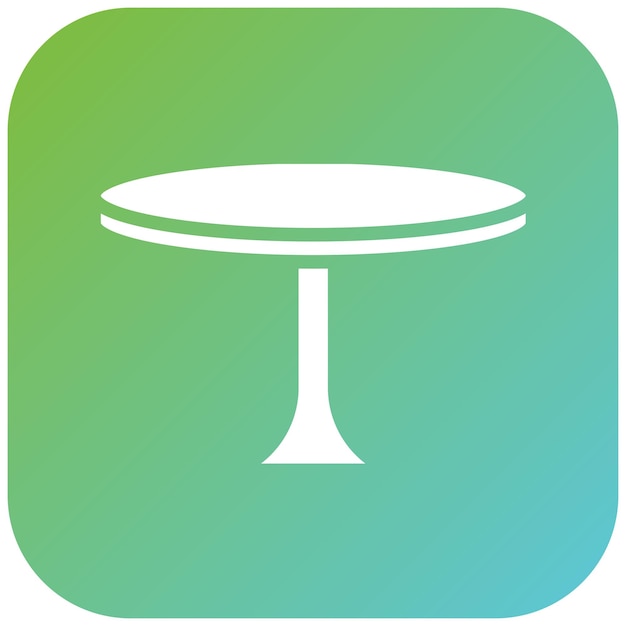 Estilo del icono de la tabla de acento de diseño vectorial