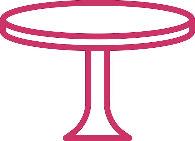 Estilo del icono de la tabla de acento de diseño vectorial