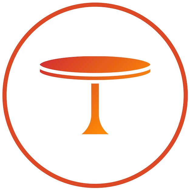 Estilo del icono de la tabla de acento de diseño vectorial