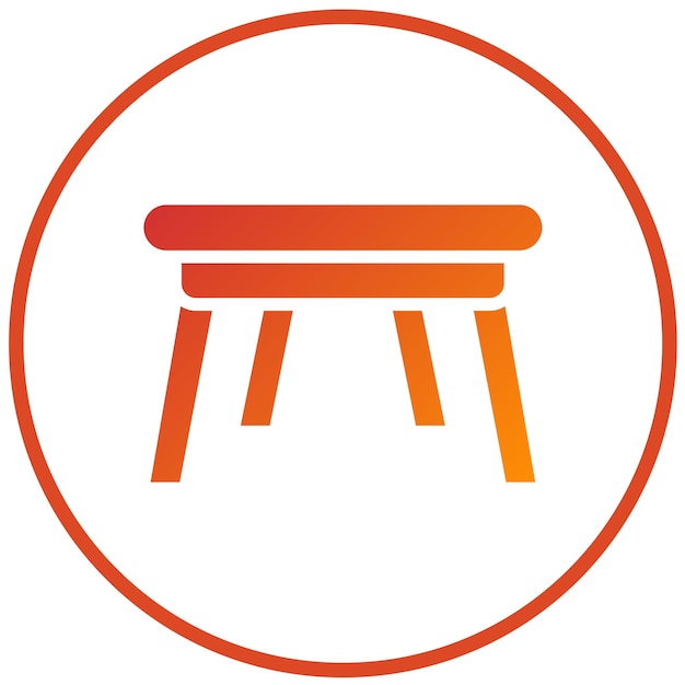 Estilo del icono de la tabla de acento de diseño vectorial
