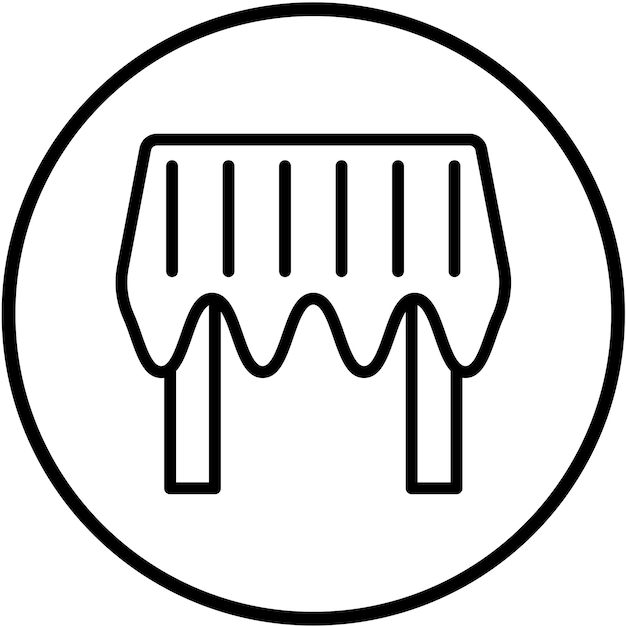 Estilo del icono de la tabla de la bandeja de diseño vectorial