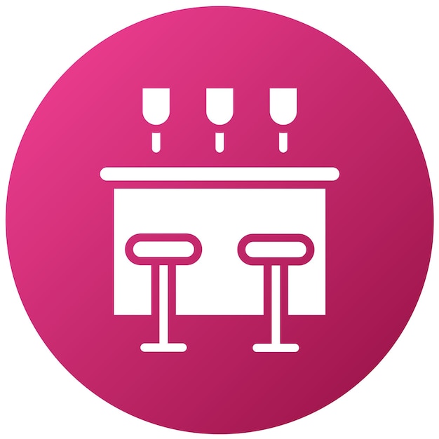 Estilo del icono de la tabla de la barra de diseño vectorial