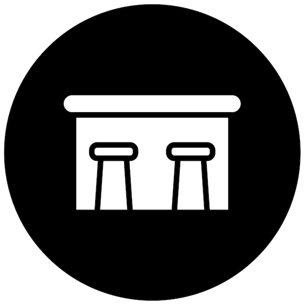 Estilo del icono de la tabla de la barra de diseño vectorial