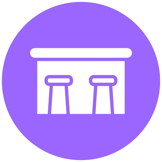 Estilo del icono de la tabla de la barra de diseño vectorial