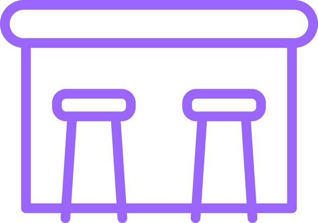 Estilo del icono de la tabla de la barra de diseño vectorial