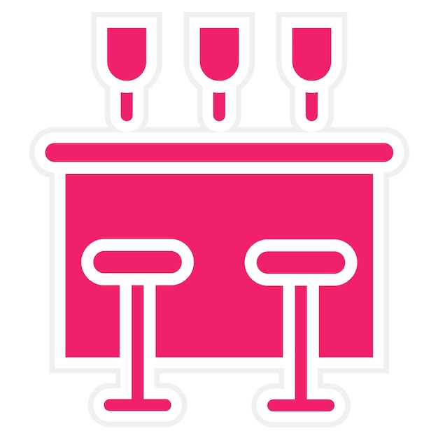 Estilo del icono de la tabla de la barra de diseño vectorial