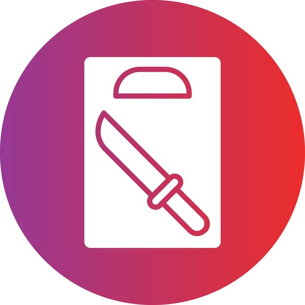 Estilo del icono de la tabla de corte de diseño vectorial