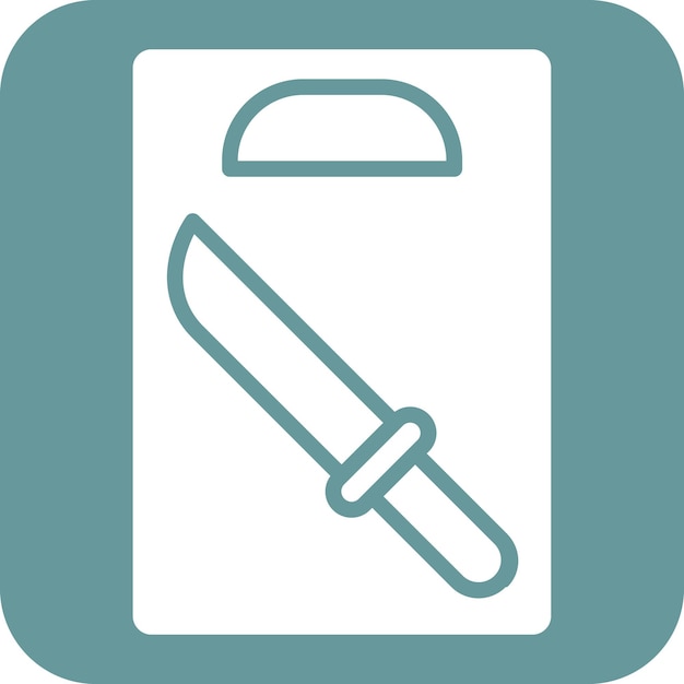Estilo del icono de la tabla de corte de diseño vectorial