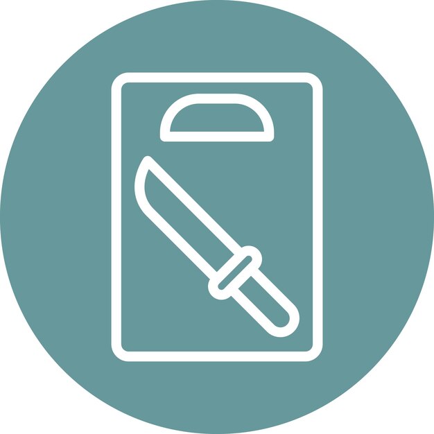 Estilo del icono de la tabla de corte de diseño vectorial