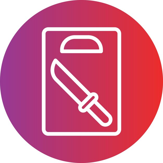 Estilo del icono de la tabla de corte de diseño vectorial