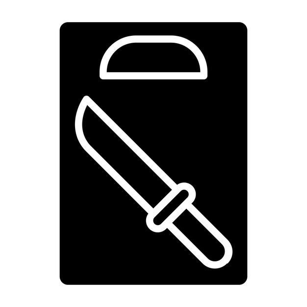Estilo del icono de la tabla de corte de diseño vectorial