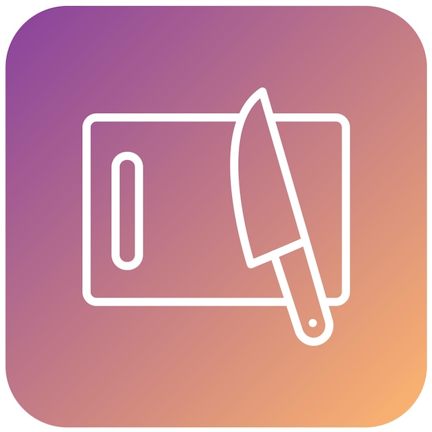 Estilo del icono de la tabla de corte de diseño vectorial