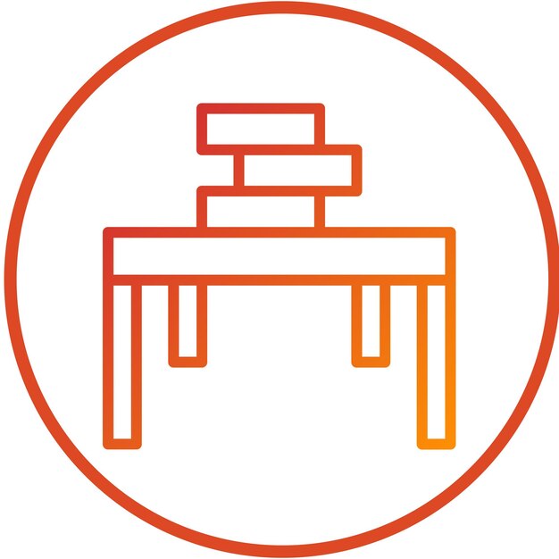 Estilo del icono de la tabla de diseño vectorial