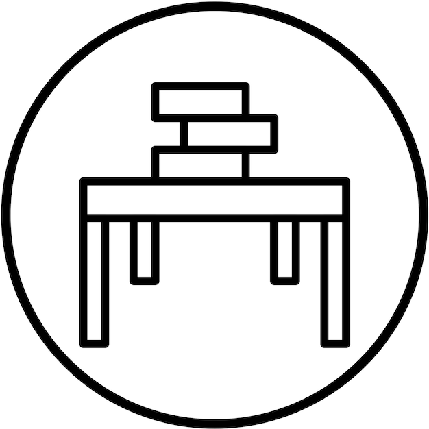 Estilo del icono de la tabla de diseño vectorial
