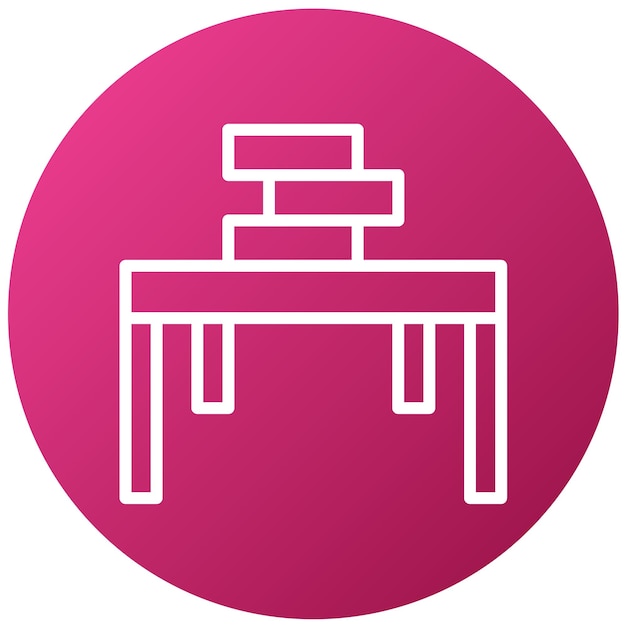 Estilo del icono de la tabla de diseño vectorial
